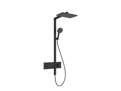 Hansgrohe Raindance Alive Q Sprchový set s termostatom, 21x34 cm, 3 prúdy, matná čierna 24580670-HG