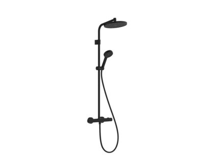 Hansgrohe Activera S Sprchový set s termostatom, priemer 24 cm, 2 prúdy, EcoSmart, matná čierna 28078670-HG