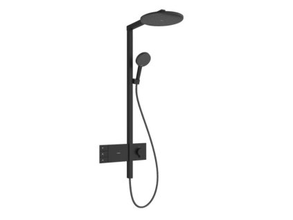 Hansgrohe Raindance Alive S Sprchový set s termostatom, priemer 30 cm, 3 prúdy, matná čierna 24595670-HG