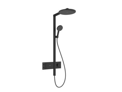 Hansgrohe Raindance Alive S Sprchový set s termostatom, priemer 30 cm, 3 prúdy, EcoSmart, matná čierna 24596670-HG