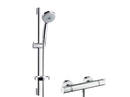 Hansgrohe Croma 100 Sprchový set s termostatom, 3 prúdy, tyč 65 cm, chróm 27086000-HG