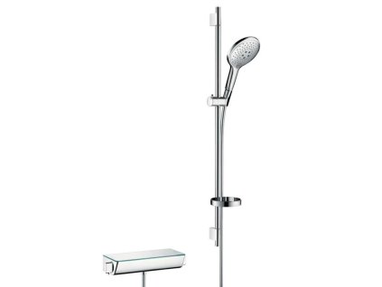 Hansgrohe Raindance Select S Sprchová súprava s termostatom, 15 cm, 3 prúdy, biela/chróm 27037400-HG