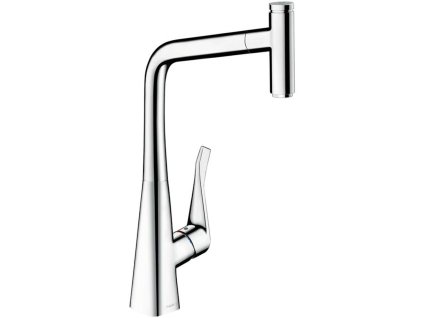 Hansgrohe Metris Select Drezová batéria s výsuvnou koncovkou, chróm 14884000-HG