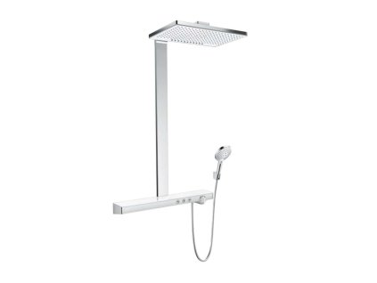 Hansgrohe Rainmaker Select Sprchový set Showerpipe 460 s termostatom, 2 prúdy, biela/chróm 27109400-HG