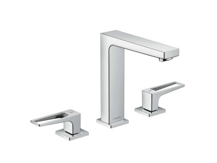 Hansgrohe Metropol Umývadlová batéria s výpusťou Push-Open, 3-otvorová inštalácia, chróm 74515000-HG