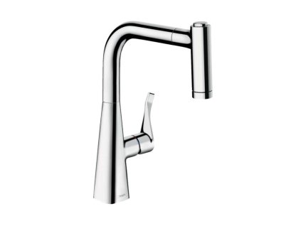Hansgrohe M71 Drezová batéria Metris s výsuvnou spŕškou, sBox, EcoSmart, chróm 73823000-HG