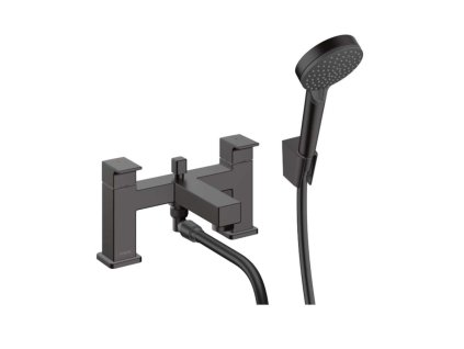 Hansgrohe Vernis Shape Batéria na okraj vane s príslušenstvom, 2-otvorová inštalácia, matná čierna 71462670-HG