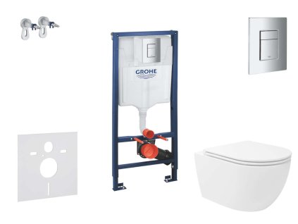 Grohe Rapid SL Set predstenovej inštalácie, klozetu Oudee Vortex a dosky softclose, tlačidlo Skate Cosmopolitan, chróm SANI11BA3109-GR