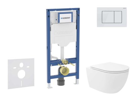 Geberit Duofix Set predstenovej inštalácie, klozetu Oudee Vortex a dosky softclose, tlačidlo Sigma20, biela/biela mat SANI11CA3189B
