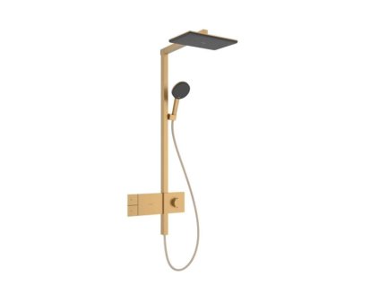 Hansgrohe Raindance Alive Q Sprchový set s termostatom, 21x34 cm, 3 prúdy, EcoSmart, kefovaný bronz 24581140-HG