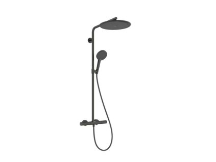 Hansgrohe Raindance Alive S Puro Sprchový set s termostatom, 21x34 cm, 3 prúdy, EcoSmart, kefovaný čierny chróm 24593340-HG