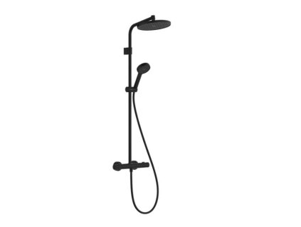 Hansgrohe Activera S Sprchový set s termostatom, priemer 24 cm, 2 prúdy, EcoSmart+, matná čierna 28083670-HG