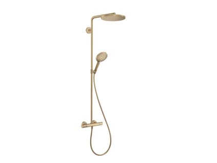 Hansgrohe Raindance S Sprchový set s termostatom, priemer 24 cm, 3 prúdy, EcoSmart, kefovaný bronz 28823140-HG
