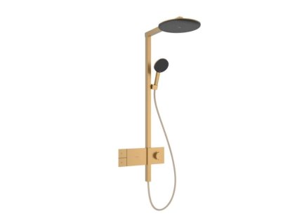 Hansgrohe Raindance Alive S Sprchový set s termostatom, priemer 30 cm, 3 prúdy, EcoSmart, kefovaný bronz 24583140-HG