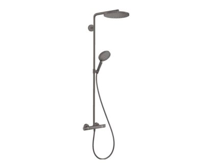 Hansgrohe Raindance S Sprchový set s termostatom, priemer 24 cm, 3 prúdy, EcoSmart, kefovaný čierny chróm 28823340-HG