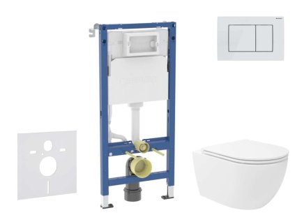 Geberit Duofix Set predstenovej inštalácie, klozetu Oudee Vortex a dosky softclose, tlačidlo Delta30, alpská biela SANI11CA3194B