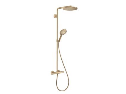 Hansgrohe Raindance S Sprchový set s termostatom, priemer 24 cm, 3 prúdy, EcoSmart+, kefovaný bronz 28825140-HG