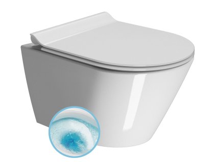GSI KUBE X závesná WC misa, GeniusFlush, 36x50cm, biela ExtraGlaze 941211