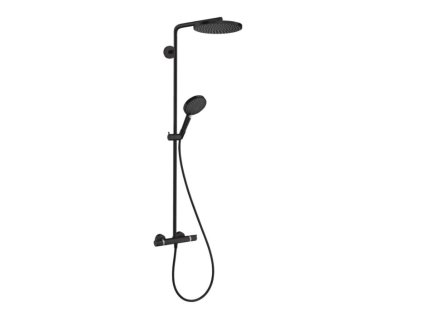 Hansgrohe Raindance S Sprchový set s termostatom, priemer 24 cm, 3 prúdy, EcoSmart+, matná čierna 28825670-HG