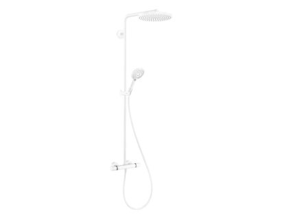 Hansgrohe Raindance S Sprchový set s termostatom, priemer 24 cm, 3 prúdy, EcoSmart+, matná biela 28825700-HG
