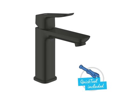 Grohe Dice Umývadlová batéria s výpusťou Push-Open, studený štart, matná čierna 1018362430-GR