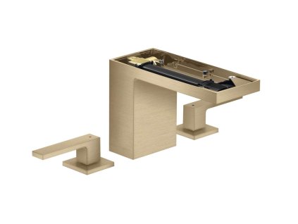 Axor MyEdition Umývadlová batéria s výpusťou Push-Open, 3-otvorová inštalácia, EcoSmart, kefovaný bronz/bez doštičky 47072140-AX