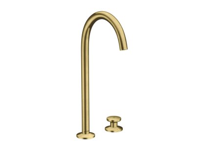 Axor One Umývadlová batéria s výpusťou Push-Open, 2-otvorová inštalácia, EcoSmart, kefovaná mosadz 48060950-AX