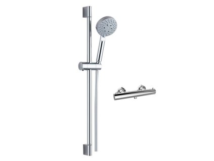 Mereo Sprchový program Sprchový set s termostatom, 5 prúdov, chróm BTS02N