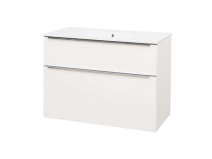 Mereo Mailo Skrinka s umývadlom 81x72x48 cm, 2 zásuvky, biela CN511