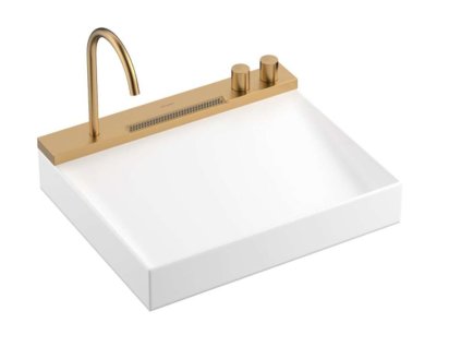 Hansgrohe Avalegra Umývadlo 58x48 cm, s termostatickou batériou a spŕškou, 2 prúdy, bez prepadu, kefovaný bronz 22472140-HG