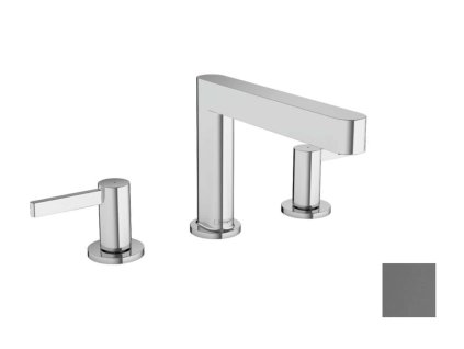 Hansgrohe Finoris Umývadlová batéria, 3-otvorová inštalácia, s výpusťou Push-Open, EcoSmart, kefovaný čierny chróm 76033340-HG
