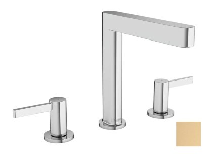 Hansgrohe Finoris Umývadlová batéria, s výpusťou Push-Open, 3-otvorová inštalácia, EcoSmart, kefovaný bronz 76034140-HG