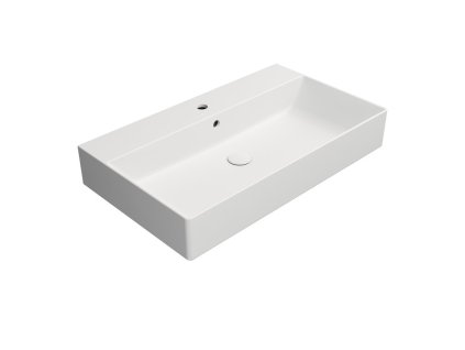 GSI KUBE X COLOR KUBE X keramické umývadlo 80x47cm, brúsená spodná hrana, biela mat 94229109