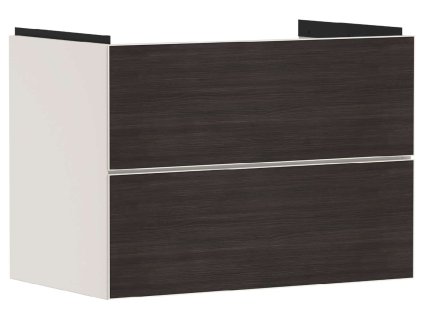 Hansgrohe Xevolos E Umývadlová skrinka 78x58x48 cm, 2 zásuvky, matná béžová/tmavý dub 54179730-HG