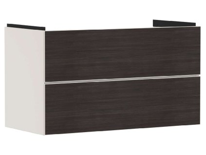 Hansgrohe Xevolos E Umývadlová skrinka 98x58x48 cm, 2 zásuvky, matná béžová/tmavý dub 54182730-HG