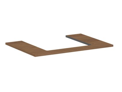 Hansgrohe Xilesa E Doska pod umývadlo, 78x55 cm, výrez uprostred, kašmírový dub 54269550-HG