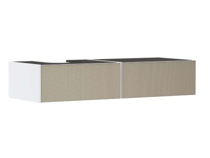 Hansgrohe Xevolos E Umývadlová skrinka, 28x137x55 cm, 2 zásuvky, matná biela/štruktúrovaný bronz 54319390-HG