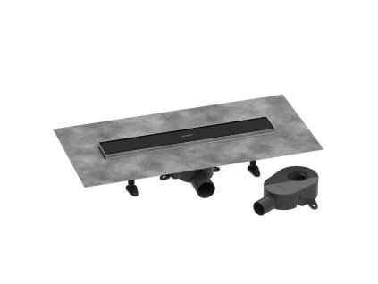 Hansgrohe RainDrain Go Sprchový žľab 50 cm s obojstranným roštom, na vloženie dlažby, matná čierna 56270670-HG