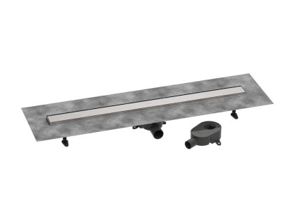 Hansgrohe RainDrain Go Sprchový žľab 100 cm s obojstranným roštom, na vloženie dlažby, kefovaná nerezová oceľ 56275800-HG