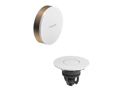 Hansgrohe Flexaplus Vrchná súprava k vaňovej odtokovej a prepadovej súprave s napúšťaním, Push-Open, kefovaný bronz/vysoko lesklá biela 58187140-HG