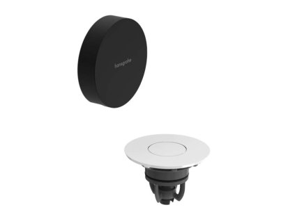 Hansgrohe Flexaplus Vrchná súprava k vaňovej odtokovej a prepadovej súprave s napúšťaním, Push-Open, matná čierna/vysoko lesklá biela 58187670-HG