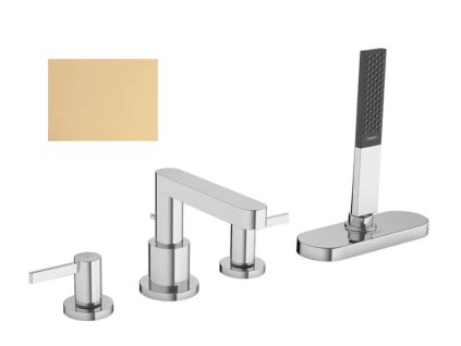Hansgrohe Finoris Batéria na okraj vane, 4-otvorová inštalácia, sBox, kefovaný bronz 76444140-HG