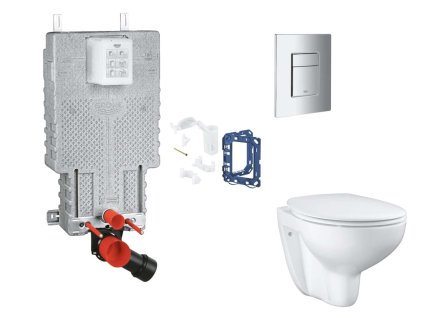 Grohe Uniset Set predstenovej inštalácie, klozetu, dosky SoftClose, tlačidla Skate Cosmopolitan a súpravy na vhadzovanie tabliet, chróm SANI15BB2113-GR