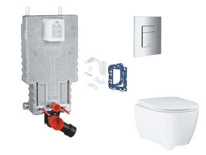 Grohe Uniset Set predstenovej inštalácie, klozetu, dosky SoftClose, tlačidla Skate Cosmopolitan a súpravy na vhadzovanie tabliet, chróm SANI15BB2119-GR