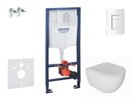 Grohe Rapid SL Set predstenovej inštalácie, klozetu Oudee a dosky softclose, tlačidlo Skate Cosmopolitan, alpská biela SANI11BA3101-GR