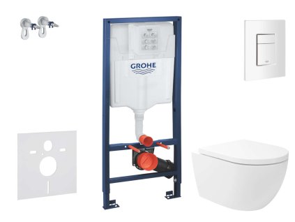 Grohe Rapid SL Set predstenovej inštalácie, klozetu Oudee Vortex a dosky softclose, tlačidlo Skate Cosmopolitan, alpská biela SANI11BA3108-GR