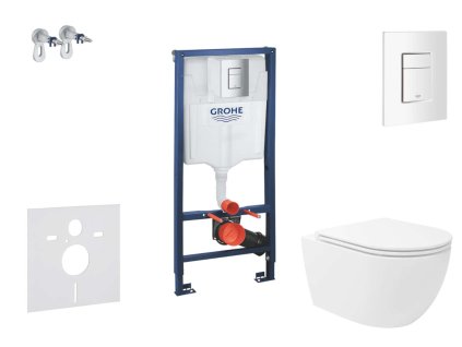 Grohe Rapid SL Set predstenovej inštalácie, klozetu Oudee Vortex a dosky softclose, tlačidlo Skate Cosmopolitan, alpská biela SANI11BA3110-GR