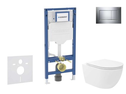 Geberit Duofix Set predstenovej inštalácie, klozetu Oudee Vortex a dosky softclose, tlačidlo Sigma30, chróm SANI11CA1153B