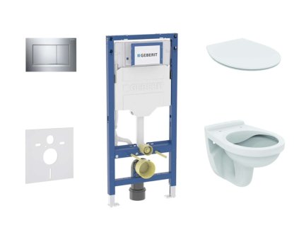 Geberit Duofix Set predstenovej inštalácie, klozetu Alpha a dosky softclose, tlačidlo Sigma20, chróm SANI11CD1105