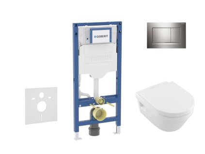 Geberit Duofix Set predstenovej inštalácie, klozetu Architectura a dosky softclose, tlačidlo Sigma20, chróm SANI11CK1105